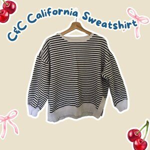 C&C California Striped Crewneck Sweatshirt